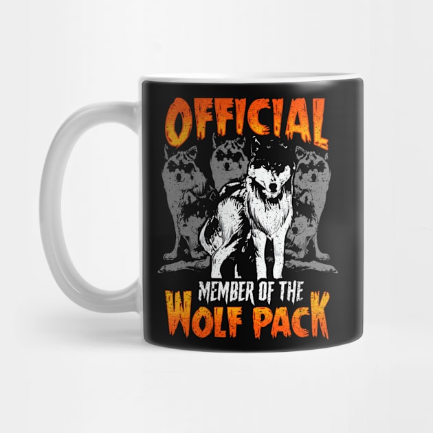 Official Member of the Wolf Pack Vintage Grunge Halloween by creative